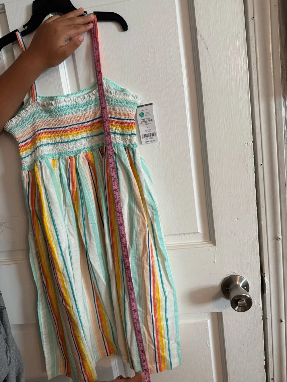 Carter's Multicolor Striped Sundress in Mint, Yellow & Coral
